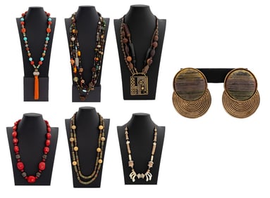 Les Bernard, Etc. Statement Beaded Jewelry, 7 Pcs.