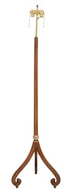 Modern Oak Wood Tripod Floor Lamp