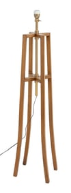Contemporary Mahogany Floor Lamp