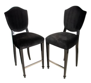 Phyllis Morris Hollywood Regency Bar Stools, Pair