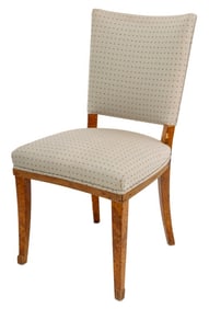 Contemporary Bird's Eye Maple Veneered Side Chair