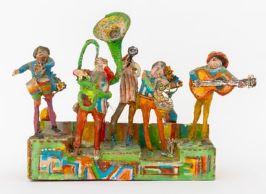 William H. Stevens Papier Mache Band Sculpture