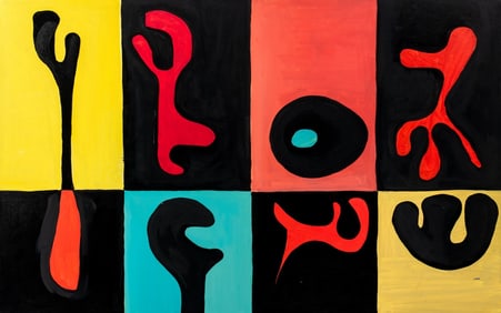 Contemporary School Abstract Composition Acrylic