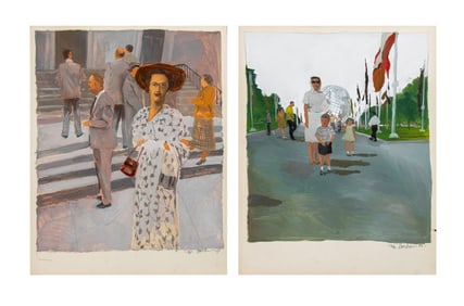 Michael Paraskevas Figural Compositions Acrylic, 2