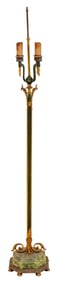 Art Deco Bronze and Onyx Floor Lamp, 1920s