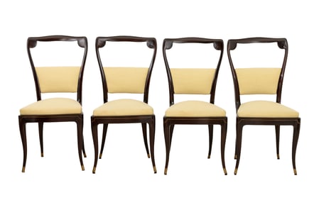 Paolo Buffa for Mario Quarti Dining Chairs, 4