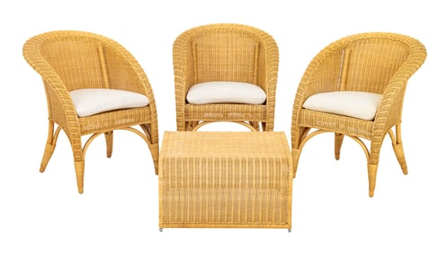 Varaschin Wicker Furniture Set, 4 Pcs.