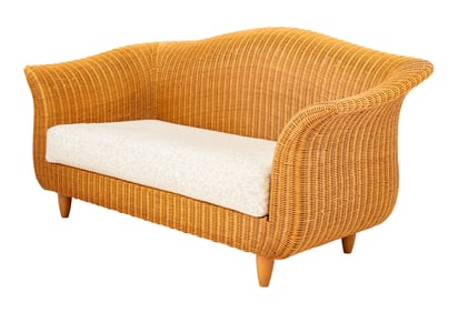 Varaschin Wicker Two-Seat Sofa