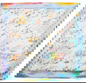 Elfi Schuselka "Yellow Triangle II" Mixed Media