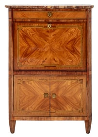 Louis XVI Stained Fruitwood Marquetry Secretaire