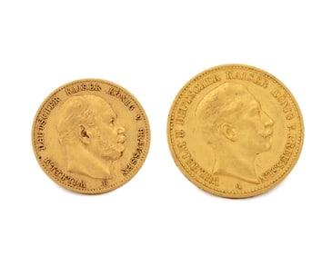 German 10 & 20 Marks Gold Coins, 2