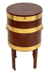 Regency Brass-Bound Mahogany Cellarette