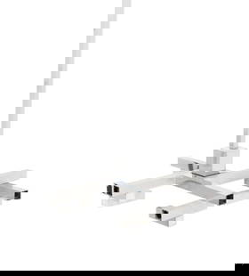 Gaetano Sciolari 12-Light Chrome Chandelier: Gaetano Sciolari Twelve-Light Chrome-Plated Chandelier, with four groups of three light structures alternating in shiny and textured finishes. 33" H x 20" W x 20" D. Provenance: From a New York City C