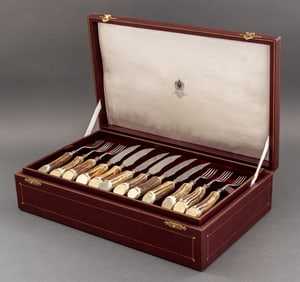 Asprey Staghorn Flatware Service, 28 Pcs.