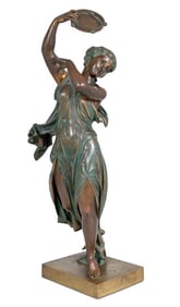 E. H. Dumaige Patinated Bronze Figure of a Muse