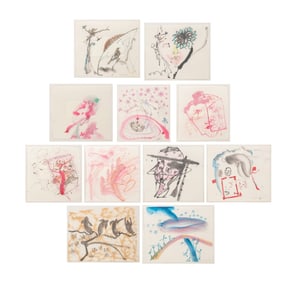 Eva Bouzard-Hui Surreal Inks on Rice Paper, 11