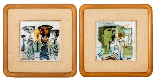 Gertrude Russell Barrer Figural Ceramic Tiles, 2