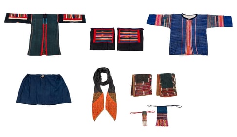 Thai Akha Hill Embroidered Textile Articles, 10