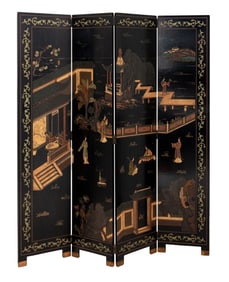 Chinese 4-Panel Coromandel Screen