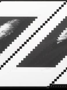 Jean-Francois Bauret "Sacha" Silver Print, 2011: Jean-Francois Bauret (French, 1932-2014), "Sacha", Gelatin Silver Print, 2011, signed and dated in pencil lower right, titled lower left, black metal frame. Image: 10.5" H x 7.5" W; frame: 16" H x 12"