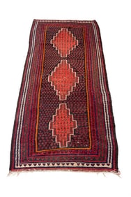 Turkmen Kilim Runner, 9' 10" x 4' 2"