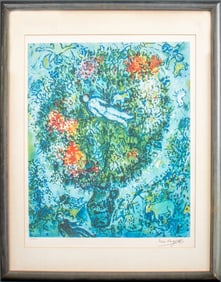 Marc Chagall "Nude Floating in Vase" Lithograph