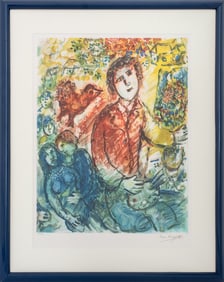 Marc Chagall "Le Peintre en Rouge" Lithograph