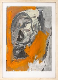 S. Routh Abstract Expressionist Acrylic on Paper