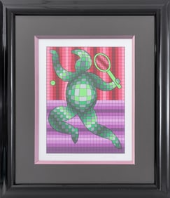 Victor Vasarely "Tennis Player" Serigraph