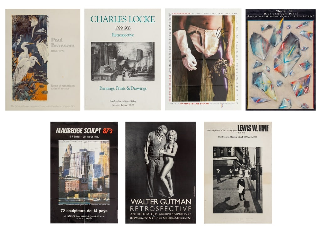 Art Exhibition Posters, 7: Collection of Six Art Exhibition Posters, comprising: "Paul Branson: 1885-1979", The Edward hopper Landmark Preservation Foundation, Nyack, N.Y., "Charles Locke 1899-1983: Retrospective", Pratt Manhat