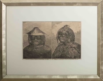 "Man & Woman of Prince William's Sound" Engraving