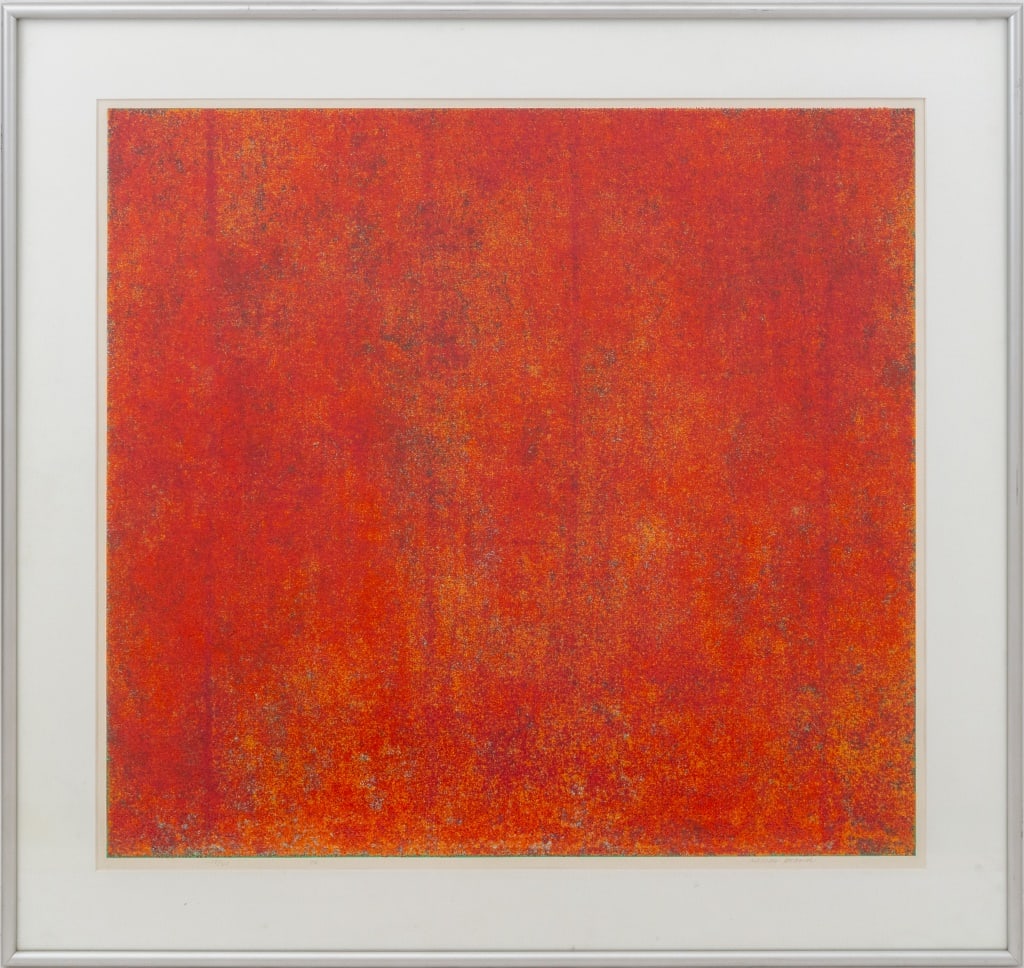 Natvar Bhavsar Red Color Field Serigraph, 1970 (1 of 6)