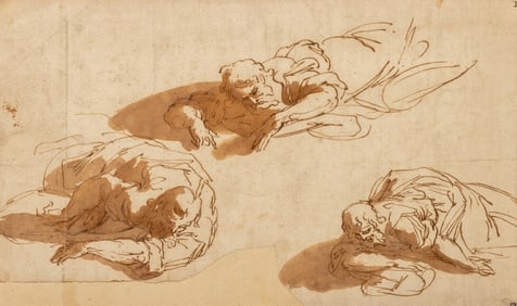 Old Master Reclining Figures Drawing