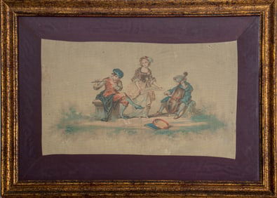 Alfred K. Lawrence 3 Musicians Ink on Cloth