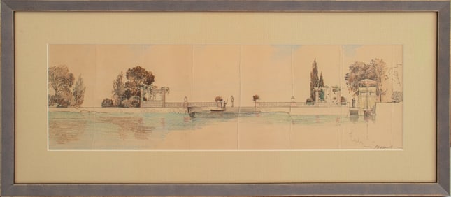 F.G. Lippert Architectural Garden View Pencil