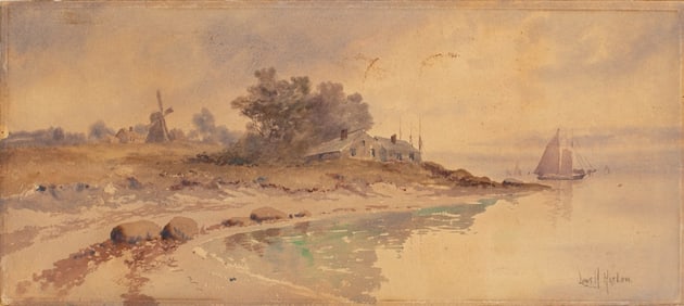 Louis Kinney Harlow "On the Edge..." Watercolor