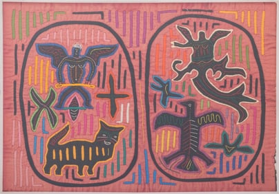 Central American Mola Textile Panel