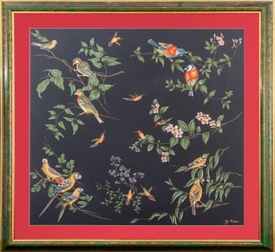 Jim Thompson Framed Silk Scarf