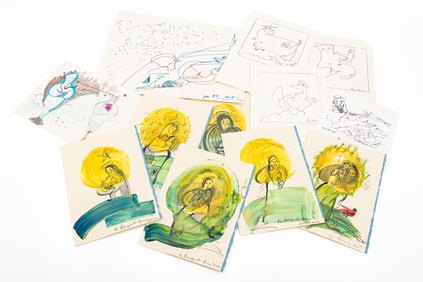 Eva Bouzard-Hui Abstract Mixed Media on Paper, 12