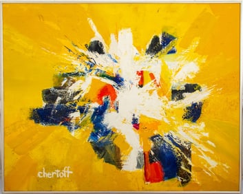 Chertoff Abstract Composition Oil on Canvas