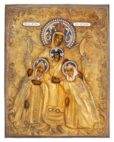 Russian Orthodox Holy Trinity Icon, 19th C.