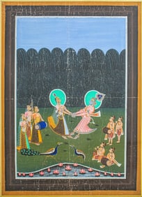 Indian School Radha Krishna Dancing Pichwai