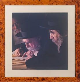 Judaica Three Rabbis Color Photograph