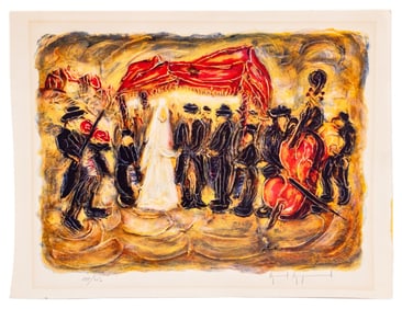 Raoul Raymond "Jewish Wedding Dance" Lithograph