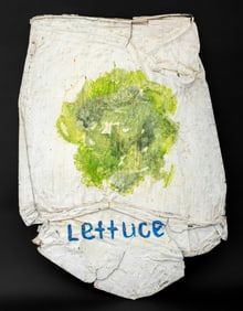 Mary Jo Schwalbach "Lettuce" Oil on Metal