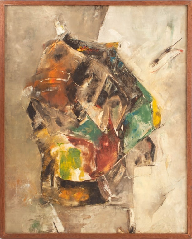 Cubist Portrait Oil on Canvas, 20th C. (1 of 5)