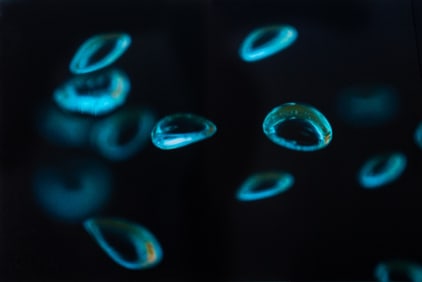 Contemporary "Water Droplets" Print on Acrylic