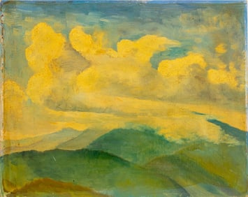Helen M. Rainsford "Clouds" Landscape Oil on Board