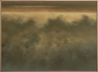 Claude Bauret Allard "Mountainscape" Pastel, 1986
