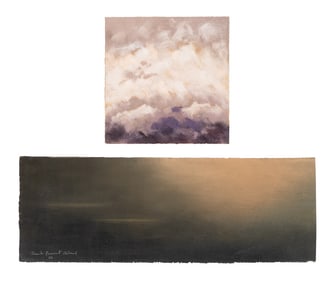 Claude Bauret Allard Sky Scenes Pastel, 2